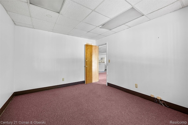 5620 Kaufman St, Dearborn Heights, MI 48125 - spare room featuring a drop ceiling and carpet flooring