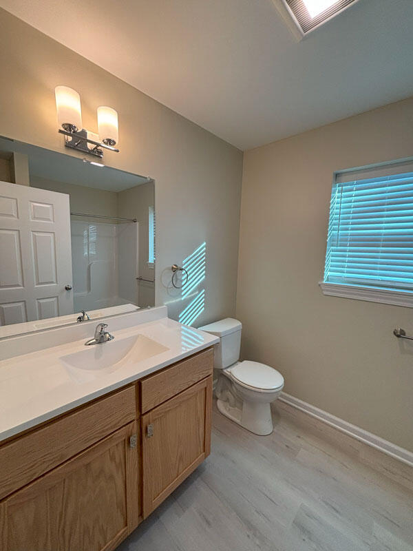 436 Martin Luther King Jr St SE, Grand Rapids, MI 49507 - full bathroom with wood finished floors, vanity, and a shower