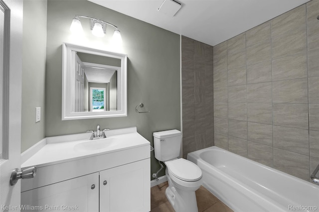 23858 Vassar Ave, Hazel Park, MI 48030 - full bathroom featuring vanity and shower / tub combination