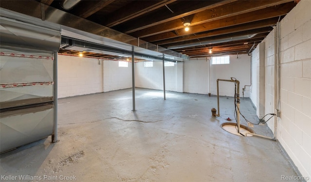 23858 Vassar Ave, Hazel Park, MI 48030 - below grade area featuring concrete block wall and drainage system