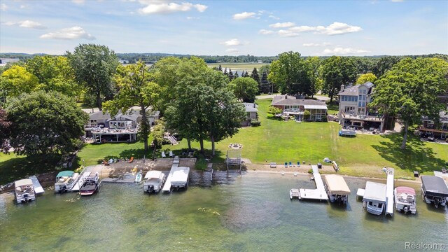 7262 Hatchery Rd, Waterford, MI 48327 - aerial view of a large body of water