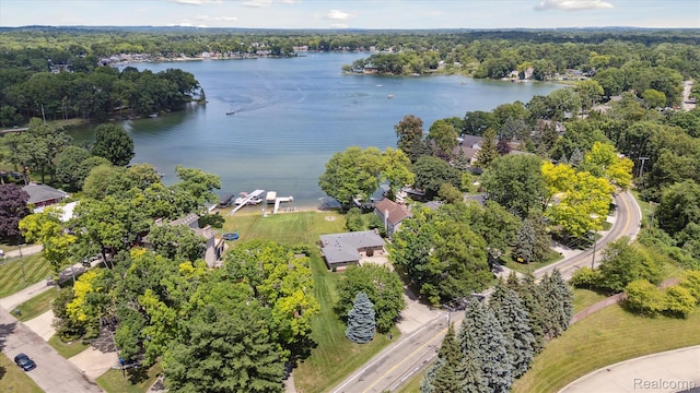 7262 Hatchery Rd, Waterford, MI 48327 - drone / aerial view of a large body of water
