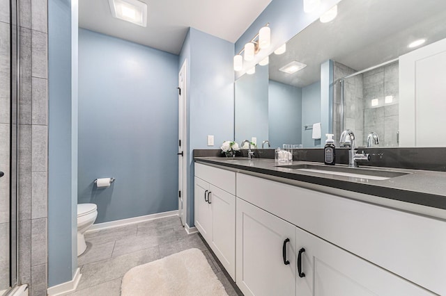 4047 Enclave Way Unit 1, Kalamazoo, MI 49006 - full bathroom featuring double vanity, a stall shower, and tile patterned flooring