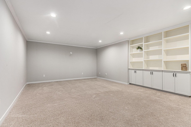 4047 Enclave Way Unit 1, Kalamazoo, MI 49006 - spare room featuring ornamental molding, recessed lighting, and light colored carpet