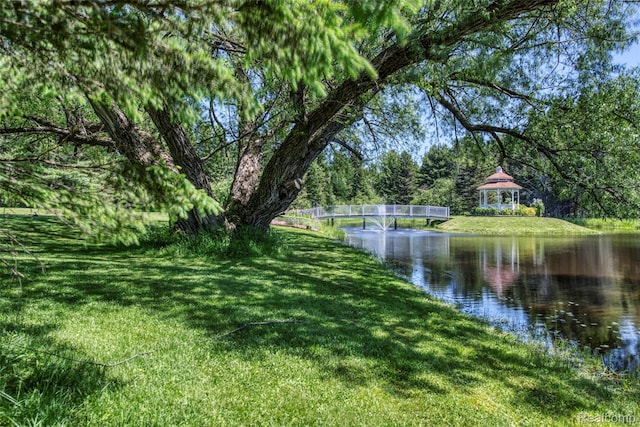 24559 S Klingville Rd, Chassell, MI 49916 - water view with a gazebo
