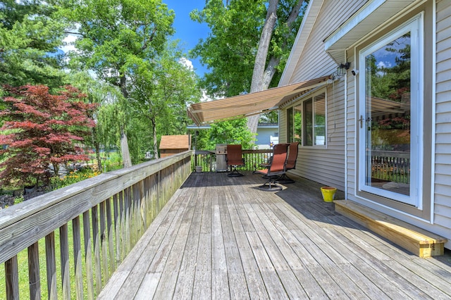 22770 Oak St, Pierson, MI 49339 - view of wooden terrace