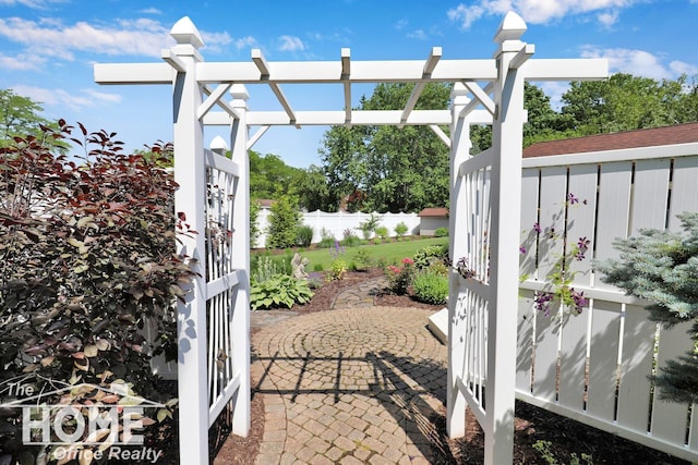 2367 Meadowdown Dr, Owosso, MI 48867 - view of patio / terrace with a pergola
