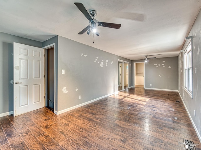 3375 Clinton Way, Jackson, MI 49201 - unfurnished room with a ceiling fan and wood finished floors