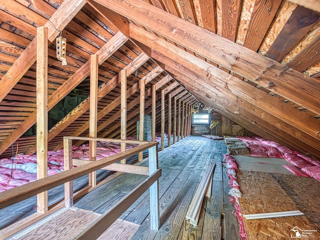 3375 Clinton Way, Jackson, MI 49201 - unfinished attic featuring an upstairs landing