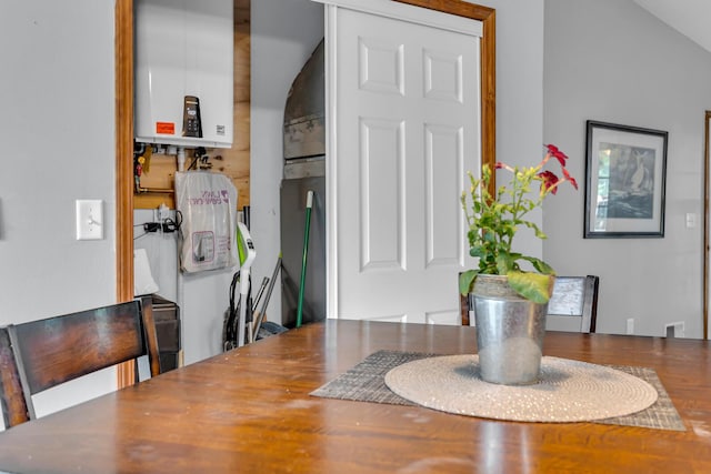 2151 Glenwood Ct, Brooklyn, MI 49230 - dining space with water heater
