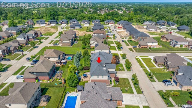 19492 Springbrook Dr, Macomb, MI 48044 - aerial overview of property's location featuring nearby suburban area