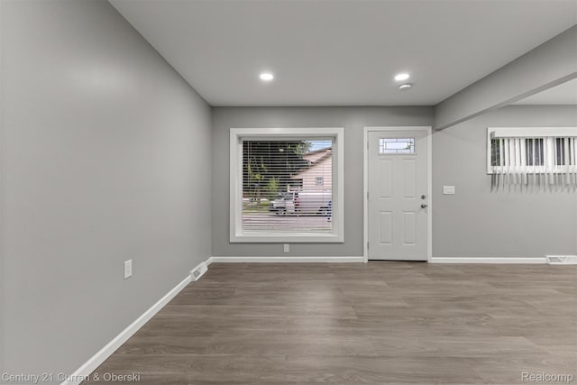 1587 Reo Ave, Lincoln Park, MI 48146 - entrance foyer with recessed lighting and wood finished floors
