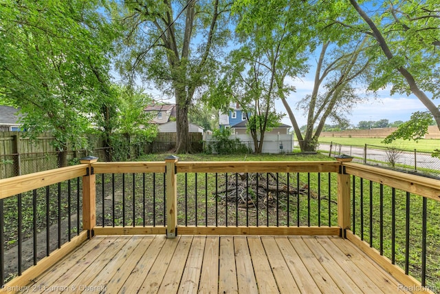 1587 Reo Ave, Lincoln Park, MI 48146 - wooden deck featuring a fenced backyard