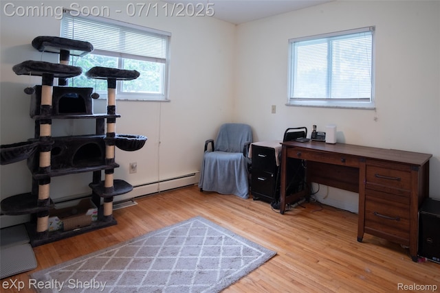 9595 Pearl Beach Blvd, Clay, MI 48001 - home office with light wood-style flooring