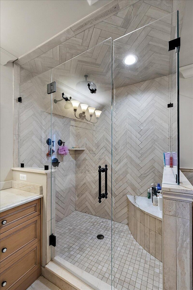 1988 Christenbury Ct, Rochester, MI 48306 - bathroom featuring vanity and a shower stall