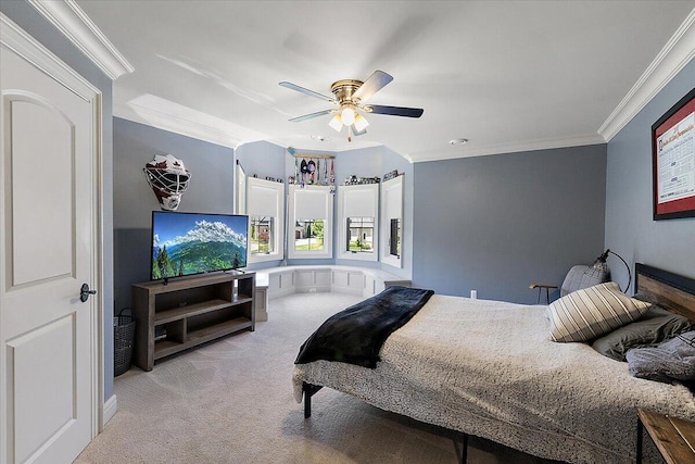 1988 Christenbury Ct, Rochester, MI 48306 - carpeted bedroom with ornamental molding and a ceiling fan