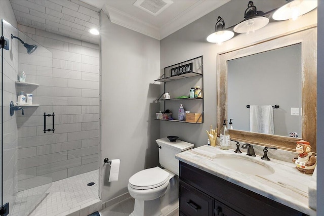 1988 Christenbury Ct, Rochester, MI 48306 - full bath featuring a shower stall, ornamental molding, and vanity