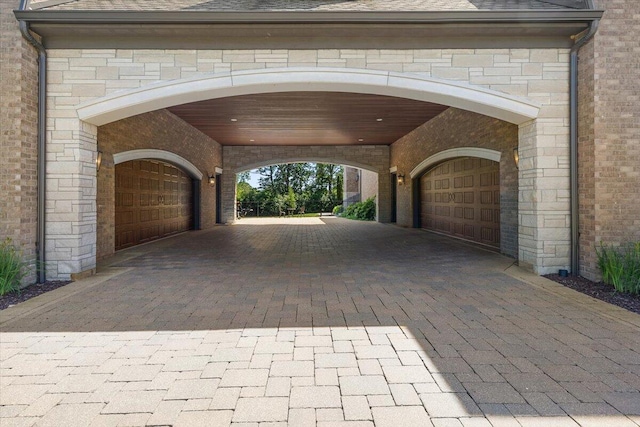 1988 Christenbury Ct, Rochester, MI 48306 - garage with decorative driveway