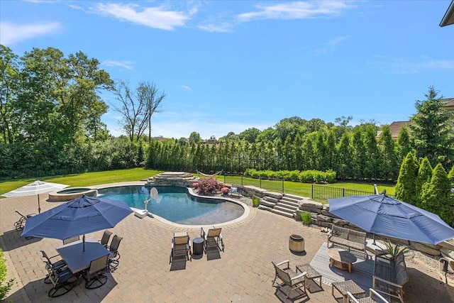 1988 Christenbury Ct, Rochester, MI 48306 - outdoor pool with a patio and a hot tub