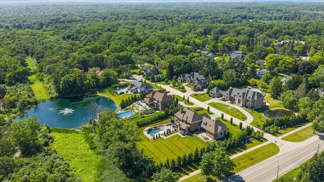 1988 Christenbury Ct, Rochester, MI 48306 - aerial view of a heavily wooded area