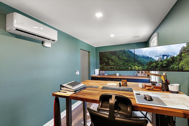 1988 Christenbury Ct, Rochester, MI 48306 - home office featuring a wall mounted air conditioner and wood finished floors