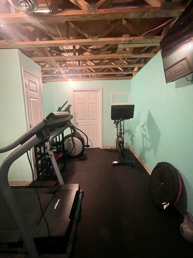 3643 Waterway Ct, Grass Lake, MI 49240 - exercise area with baseboards