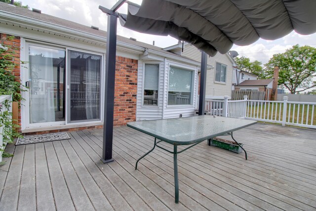 13947 Ashurst St, Livonia, MI 48154 - deck featuring outdoor dining space