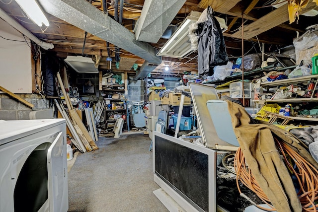 3618 Rohr Rd, Lake Orion, MI 48359 - unfinished below grade area with washer / dryer