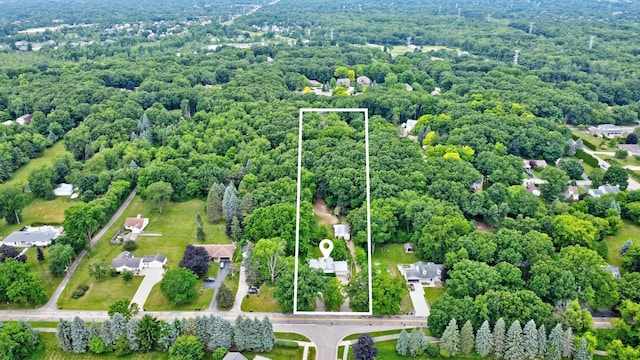 3618 Rohr Rd, Lake Orion, MI 48359 - aerial view of property's location with a heavily wooded area and property parcel outlined