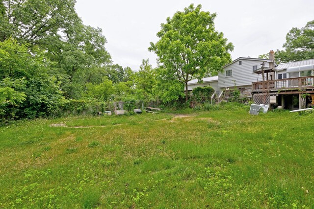 3618 Rohr Rd, Lake Orion, MI 48359 - view of yard with a deck