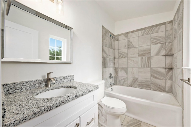209 N 7th St, Ann Arbor, MI 48103 - full bathroom featuring vanity, shower / washtub combination, and marble finish floors
