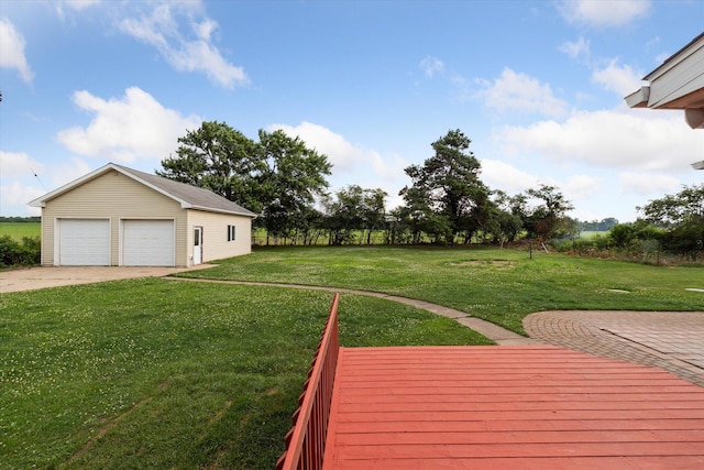 200 Begole Rd, Milan, MI 48160 - view of green lawn with a garage and an outbuilding
