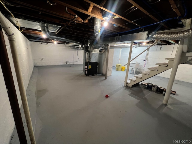2613 Flushing Rd, Flushing, MI 48504 - unfinished below grade area featuring stairway
