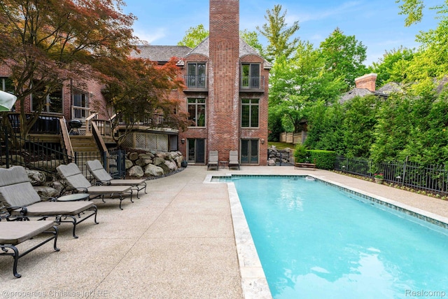 633 Hawthorne St, Birmingham, MI 48009 - view of swimming pool with a patio and stairs