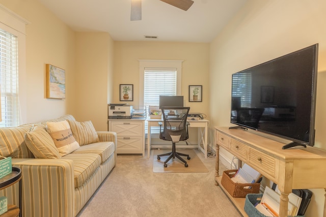 464 Kalamazoo St, South Haven, MI 49090 - office space with light colored carpet and ceiling fan