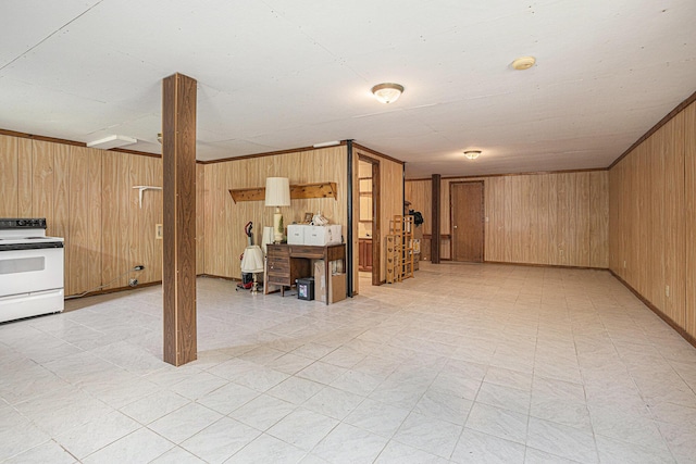 405 W Osborne Rd, Delton, MI 49046 - finished below grade area featuring wooden walls and light flooring