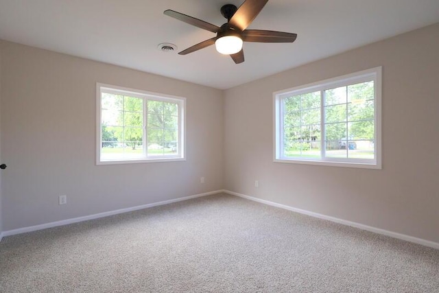 424 Doris St, Quincy, MI 49082 - unfurnished room featuring plenty of natural light, ceiling fan, and carpet