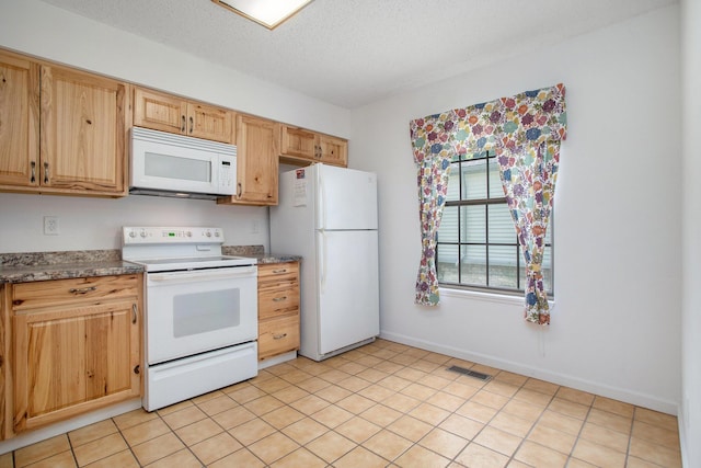 3841 Greenleaf Cir, Kalamazoo, MI 49008 - kitchen with white appliances and a textured ceiling