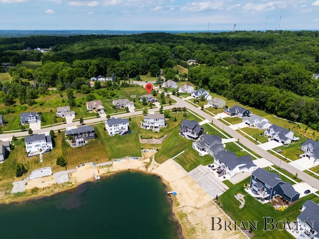 9633 Waterstone Dr, Byron Center, MI 49315 - aerial view of property's location featuring a nearby body of water and nearby suburban area