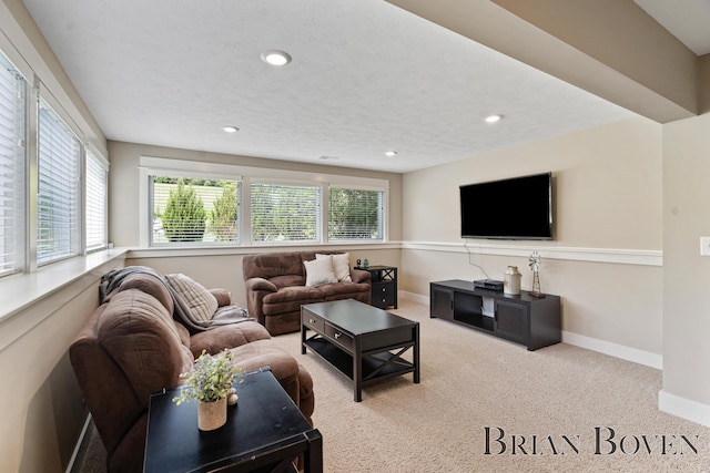 9633 Waterstone Dr, Byron Center, MI 49315 - living area featuring recessed lighting and carpet floors