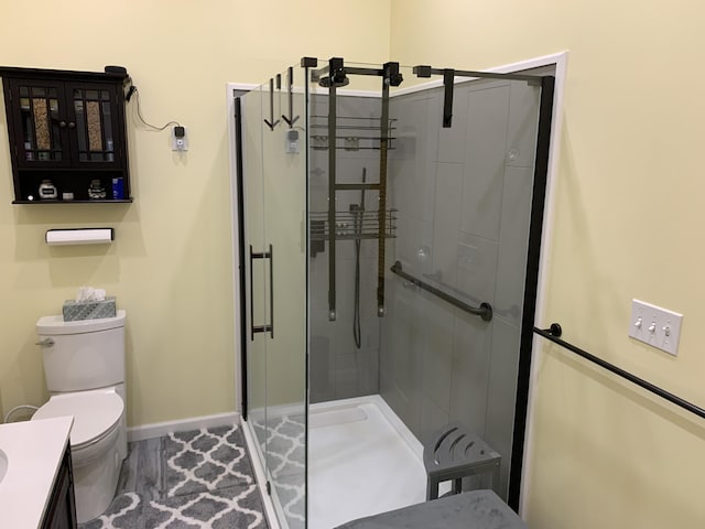 4969 N Highbridge Rd, Brethren, MI 49619 - full bathroom featuring a stall shower and vanity