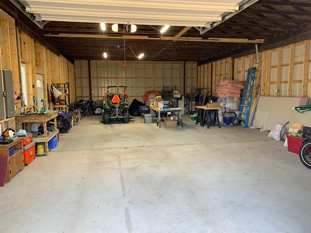 4969 N Highbridge Rd, Brethren, MI 49619 - garage featuring electric panel