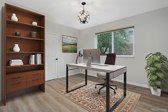 684 Abbey Ct, Rochester Hills, MI 48307 - home office with light wood-type flooring