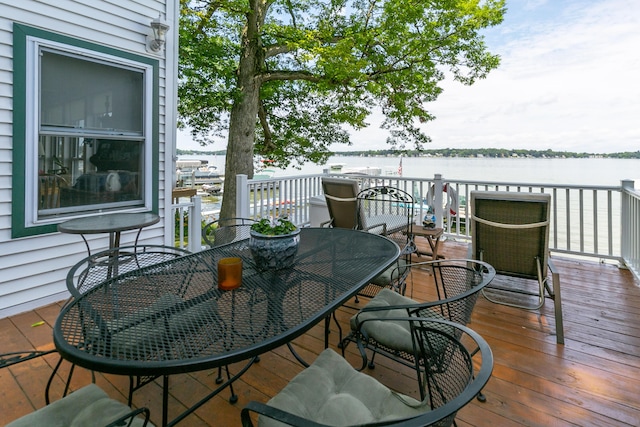 68534 Hill St, Sturgis, MI 49091 - deck featuring outdoor dining area and a water view
