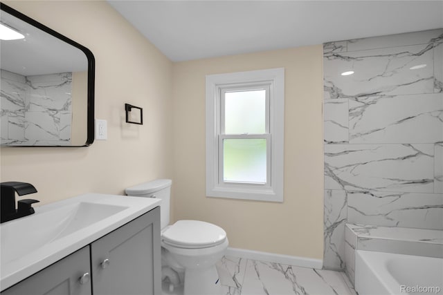 134 W Auburn Rd, Rochester, MI 48307 - bathroom with marble look tiles and vanity