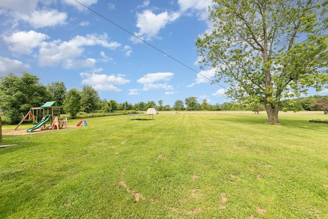 14079 Elms Rd, Montrose, MI 48457 - view of grassy yard featuring a playground