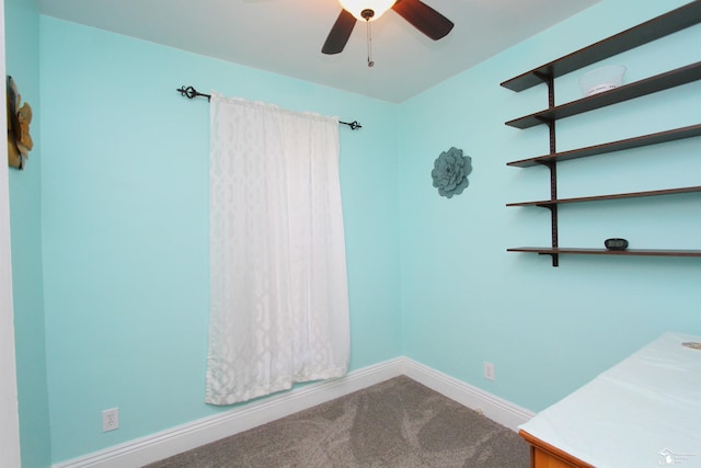 6257 E Dunbar Rd, Monroe, MI 48161 - unfurnished office with carpet floors and a ceiling fan