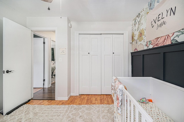 3042 Kevin St, Saint Joseph, MI 49085 - bedroom with light wood finished floors and a closet