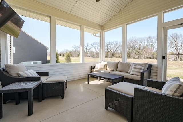 8114 Turning Stone, Kalamazoo, MI 49009 - sunroom / solarium with outdoor lounge area and vaulted ceiling