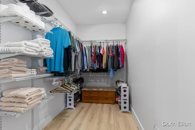 412 S Woodworth St, Corunna, MI 48817 - walk in closet featuring wood finished floors